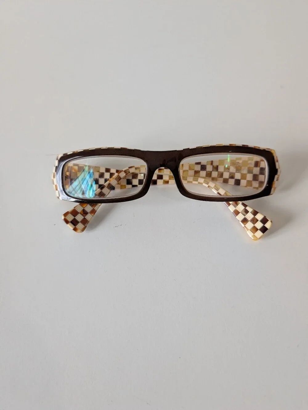 Alain Mikli Paris Checked Rectangular Handmade glasses Frames
